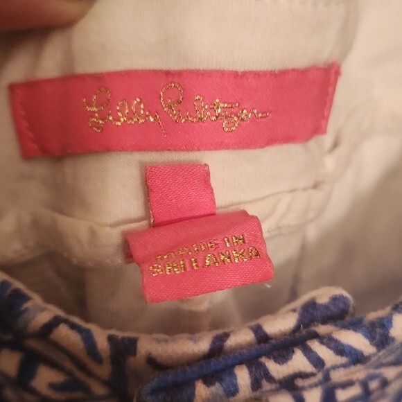 Lilly Pulitzer Callahan Shorts Blue Seashells Size 16 - Picture 5 of 7